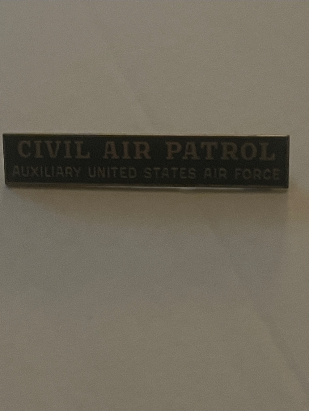 Civil Air Patrol Name Bar - Black with Gold Text